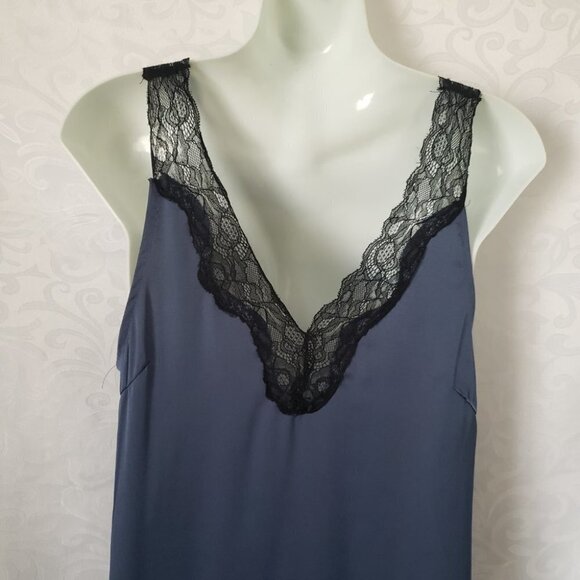NO AN Long blue Slip Dress gown silky  Women's Ladies Size Small - Picture 4 of 11